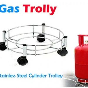 Gas cylinder moveable trolley