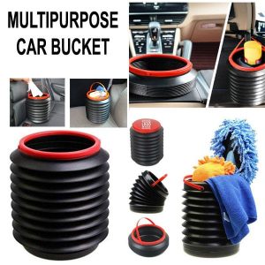 Multi-purpose collapsible car  bucket trash
